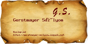 Gerstmayer Sólyom névjegykártya